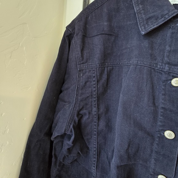 Womens CJ Banks Christopher & Banks Blue Purple denim jacket Size X Western - Picture 5 of 9